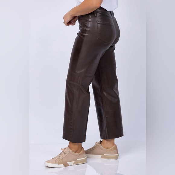 L’AGENCE | Wanda High Rise Wide Leg Cocoa Coated Jeans Size 25 NEW - Picture 4 of 8